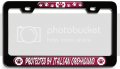Protected By Italian Greyhound Dogs Pets Bl 3d Metal License Plate Frame Auto Suv Truck Tag Holder P56 