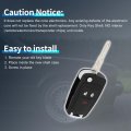 Key Shell Caseless Entry Remote Key Fob Replacement For Chevrolet Spark 2013-2015 3 Buttons A2gm3afus03