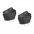 Uxcell Spst Boat Rocker Switch Oval Toggle For Marine 2pins On Off Ac250v 6a 125v 10a 2pcs