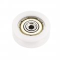 Uxcell Bearing Roller With Threaded Rod 30x11mm M6 U Groove For Sliding Door Track Guide Nylon White Pack Of 4