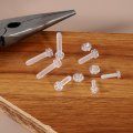 4 Set Clear Acrylic Screws Kit M3 X 12mm Round Head Phillips Bolts With Hex Nuts For Machine Accessories Electronic Equipment 