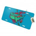 Graphics More Shark Shipwreck With Debris Harpoon And Anchor Novelty Metal Vanity Tag License Plate