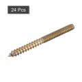 Uxcell M6x70mm Hanger Bolts 24pcs Double Ended Thread Dowel Screws For Wood Furniture Connecting