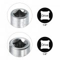 Uxcell 1 4-inch Drive By 5 5mm And 10mm Shallow Socket Set Of 6 Pcs Metric 6-point Cr-v Steel