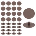 100pcs Screw Cap Covers 18 X 4 5mm Plastic Decoration Cover For Phillips Cam Fitting Nut Self-tapping Tapping Fasteners Dark 