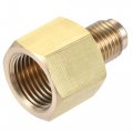 Uxcell Brass Pipe Fitting 1 4 Sae Flare Male 3 8 Female Thread Tube Adapter Connector For Air Conditioner Refrigeration 2pcs