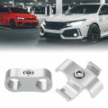 X Autohaux 3pcs Aluminum Alloy An4 Car Hose Separator Clamp Fuel Line Connector For Oil Silver Tone