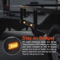 True Mods 12 Pack Amber Rectangle Led Trailer Marker Lights 2 5 In Clearance Side With Black Bezel For Truck Rv Boat Marine