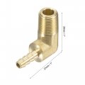 Uxcell Brass Hose Barb Fitting Elbow 3 16 Inch X 1 8 Npt Male Thread Right Angle Pipe Connector