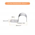 Uxcell 18pcs 1 Inch Emt Pipe Straps One Hole Zinc Plated Steel Clamp Reinforced Rib For Conduit And Fixing