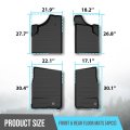 Tpe Front Floor Mat Pad Liners For Can Am Defender Max Hd7 Hd8 Hd9 Hd10 2016 2025 All Weather Protection 1st Row Cargo Mats 4