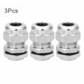 Uxcell Cable Gland Pg9 Stainless Steel Waterproof Glands Joints Adjustable Connector For 4mm-8mm Dia Pack Of 3