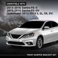 Front Bumper Brackets Left Right Steel For Nsan Sentra 2013-2019 Submodel S Sr Sl Sv Fe S Sv Black Ni1067143 Ni1066143