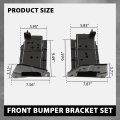 Front Bumper Brackets Left Right Steel For Nsan Sentra 2013-2019 Submodel S Sr Sl Sv Fe S Sv Black Ni1067143 Ni1066143