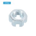 5 8-11 Unc Hexagon Slotted Nut Grade 6 8 Zinc-plated Carbon Steel Hex Nuts Good For Machinery Repairing Silver 4pcs