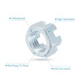 5 8-11 Unc Hexagon Slotted Nut Grade 6 8 Zinc-plated Carbon Steel Hex Nuts Good For Machinery Repairing Silver 4pcs