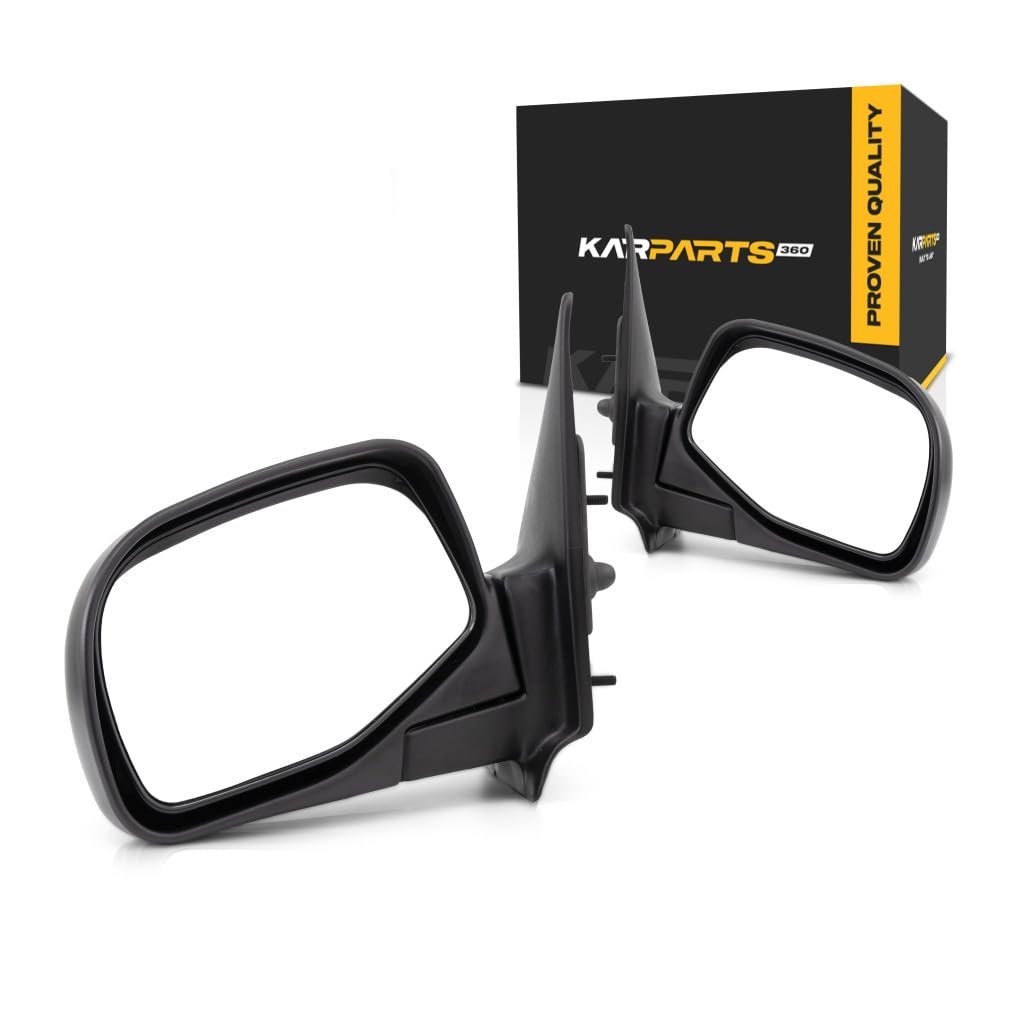 Door Mirrors Pair For Mazda B3000 1996 Driver And Passenger Side Paintable Manual Adjust Folding Non Heated Replaces Fo1321165