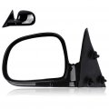 Ocpty Black Left Side Mirror Fit For 1994-1998 Chevy S10 Smooth Glass Manual Fold Non-heated