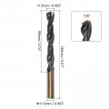 Uxcell 6pcs Jobber Drill Bits 11 5mm Black Nitride Gold Titanium Coated 4341 High Speed Steel Hss 135 Degree Split Point Twist