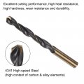 Uxcell 6pcs Jobber Drill Bits 11 5mm Black Nitride Gold Titanium Coated 4341 High Speed Steel Hss 135 Degree Split Point Twist