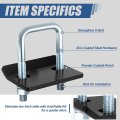 Hitch Tightener Anti-rattle Clamp Stabilizer For 2 Tow Receivers Textured Powdercoat Anti-rust Metallic Black Mount Cargo
