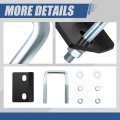 Hitch Tightener Anti-rattle Clamp Stabilizer For 2 Tow Receivers Textured Powdercoat Anti-rust Metallic Black Mount Cargo