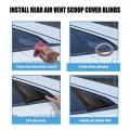 X Autohaux 1 Pair For Tesla Model 3 2017-2022 Rear Side Window Louvers Air Vent Scoop Streamline Shades Cover Blinds Decorative
