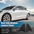 X Autohaux 1 Pair For Tesla Model 3 2017-2022 Rear Side Window Louvers Air Vent Scoop Streamline Shades Cover Blinds Decorative