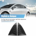 X Autohaux 1 Pair For Tesla Model 3 2017-2022 Rear Side Window Louvers Air Vent Scoop Streamline Shades Cover Blinds Decorative