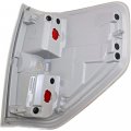 Left Driver Tail Lamp Unit Assembly With Chrome Trim For 09-14 Ford F150 Styleside Red And Clear Waterproof Light