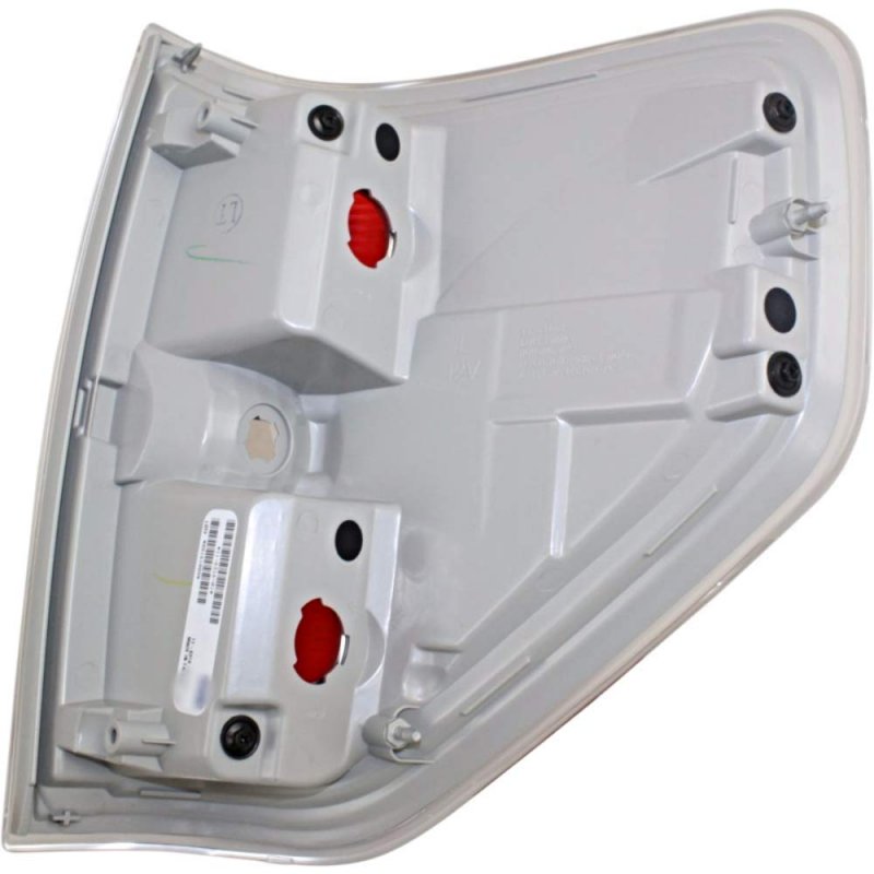 Left Driver Tail Lamp Unit Assembly With Chrome Trim For 09-14 Ford F150 Styleside Red And Clear Waterproof Light