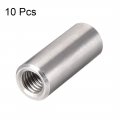 Uxcell M8 Round Connector Nuts 304 Stainless Steel Coupling Nut 30mm 1 17inch Length Pack Of 10