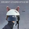 1 Pair Cat Ears For Helmet Furry Accessories Decorations Motorcycle Gray