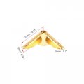Uxcell Metal Book Corner Protectors Edge Cover Guard 22 X 6mm Gold Tone 30pcs