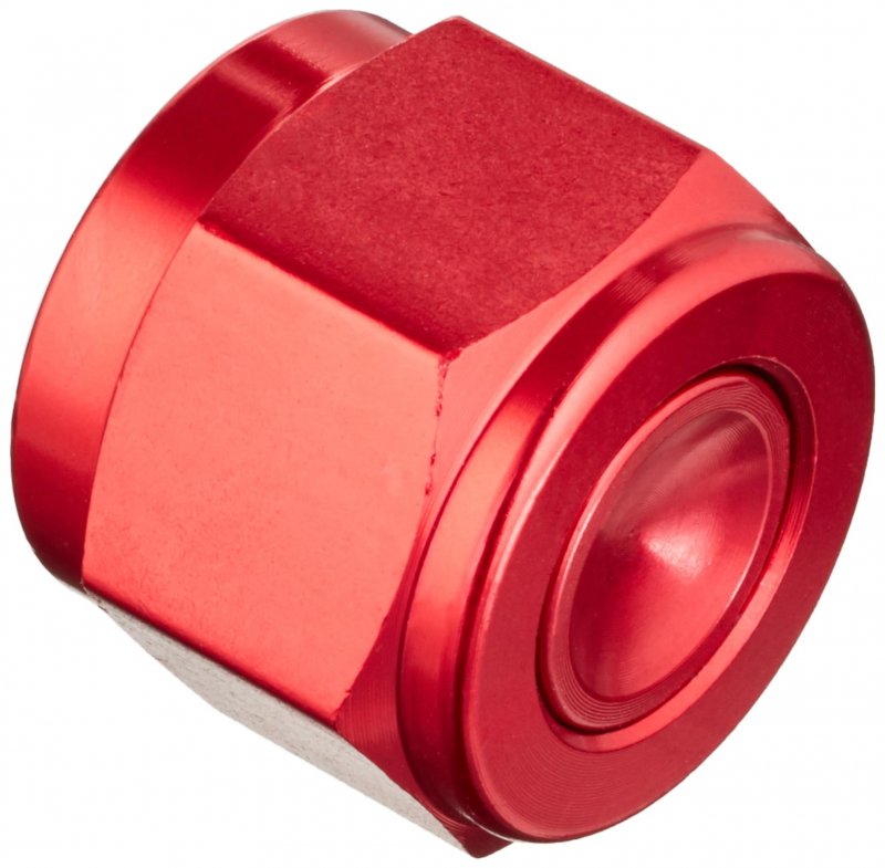 Dna Motoring Ft-1-9011-06-rd Anodized Aluminum 6-an An6 3 8 Adapter Female Flare Cap Plug Nut Fitting Red