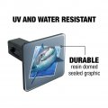 Shark Selfie Picture Great White Tow Trailer Hitch Cover Plug Insert For 1 25 In Receivers Black Abs Plastic With Uv Resistant