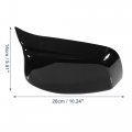 X Autohaux Pair Car Exterior Rear View Mirror Covers Cap Replacement For Bmw 5 Series E60 E61 E63 E64 2004-2007 Gloss Black
