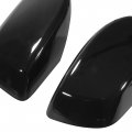 X Autohaux Pair Car Exterior Rear View Mirror Covers Cap Replacement For Bmw 5 Series E60 E61 E63 E64 2004-2007 Gloss Black
