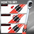 Auto Dynasty 1 2 Inch Dual-scale Reversible Ratchet Wrench Set 10-160ft Lb 13 6-217 0 N M With Quick Release And Accurate
