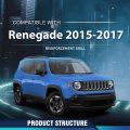 Pit66 Grille Reinforcement Grill For Jeep Renegade 2015-2017 5xb18lxhaa Ch1223104 Black