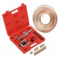 Brake Line Pipe Repair Kit 3 16 25ft Copper Coated Steel 1 Set Double Single Flaring Tool 20 Nuts Fittings Red Box 