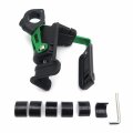 Motorcycle Drink Cup Holder For 22mm 25mm 28mm Bars Adjustable Base Green Nylon And Steel Beverage Handlebars Mirror Stock Or 