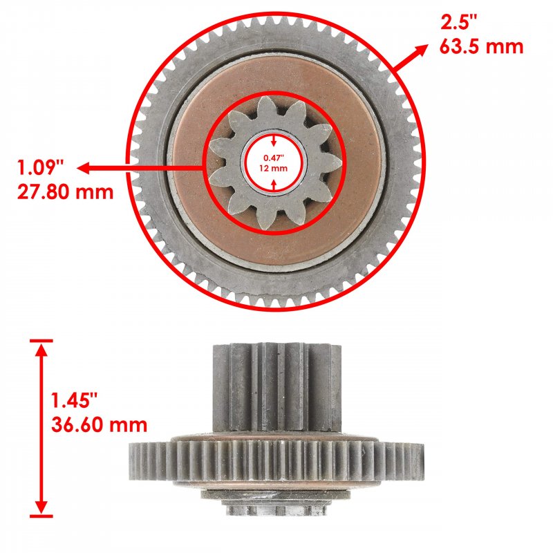 Caltric Torque Limit Gear Bushed For Polaris
