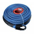 Astra Depot 95ft 3 8 Blue Synthetic Winch Rope Line Cable 22000lbs Rock Heat Guard Recovery Car Atv Utv Truck Boat