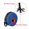 Astra Depot 95ft 3 8 Blue Synthetic Winch Rope Line Cable 22000lbs Rock Heat Guard Recovery Car Atv Utv Truck Boat
