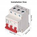 Miniature Circuit Breaker 400v 3p Din Rail Mount Pc Cover Household Air Circboard Prototyping Boards 40a