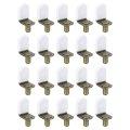 24pcs Shelf Support Pegs 6mm L-shaped Bracket Style With Rubber Sleeve Metal Holder For Kitchen Cabinet Bookcase Green Bronze 