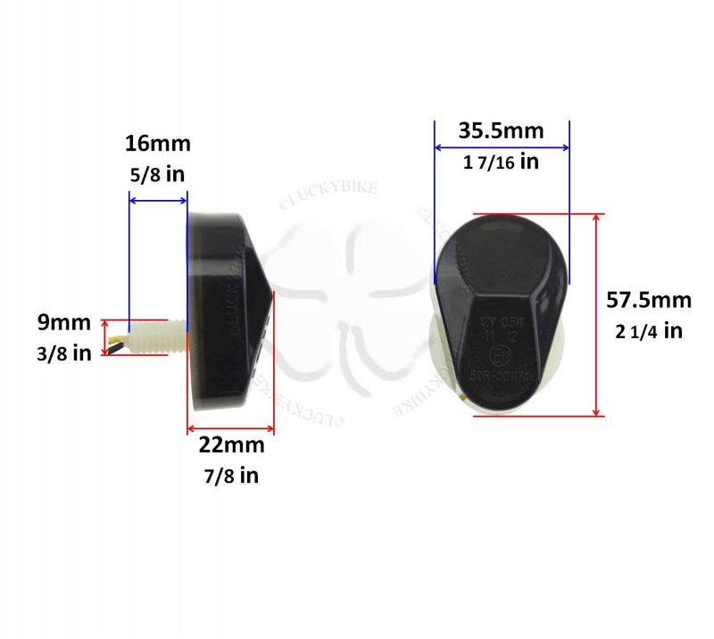 Led Turn Signal Flush Mount For Yamaha Kawasaki Yzf R6 Ninja Light Blinker Smoke