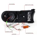 Auto Dynasty Led Drl Bar Sequential Turn Signal Front Bumper Lights Compatible With Toyota Fj Cruiser 07-14 Pair Smoked Lens