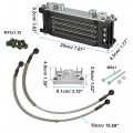 X Autohaux 1 Set Black Engine Oil Cooler Standard Cooling Radiator Kit Universal For Dirt Bike Pit Monkey Atv Quad 50cc-160cc
